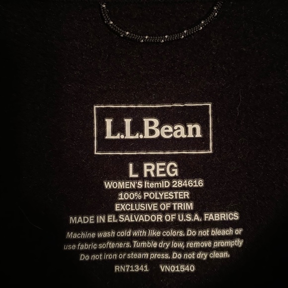 LL Bean Black Women’s Zip-Up Vest - Picture 2 of 2
